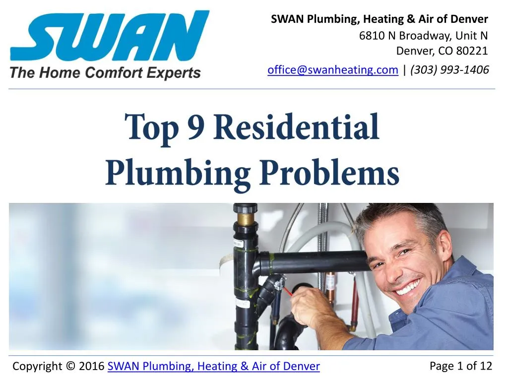 top 9 residential plumbing problems