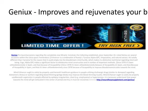 Geniux - Enhances your short term memory