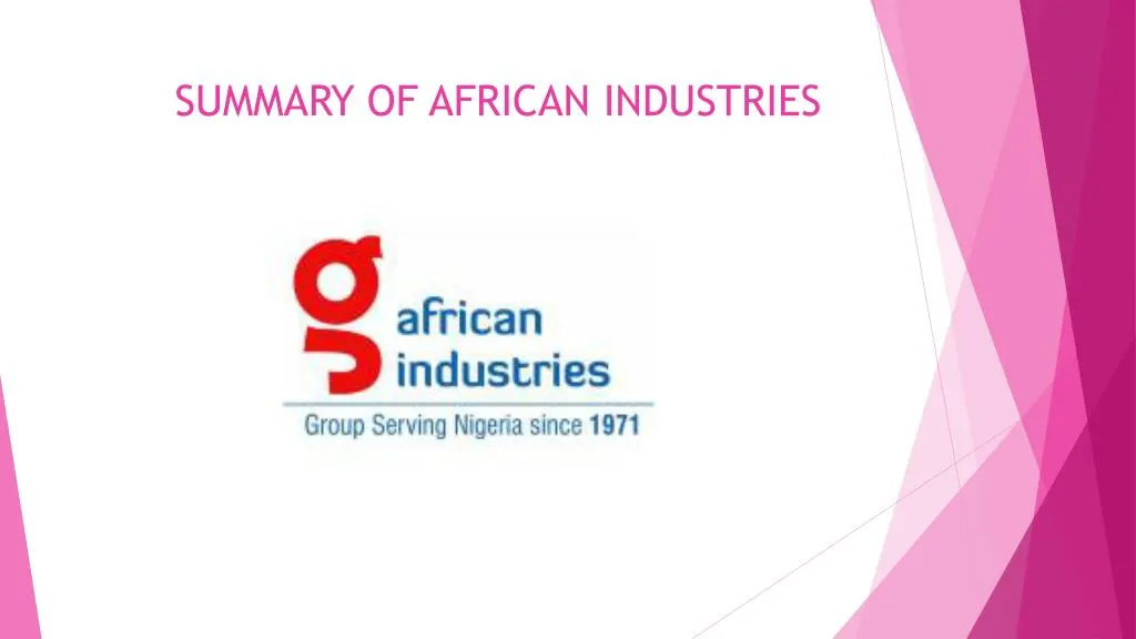 summary of african industries