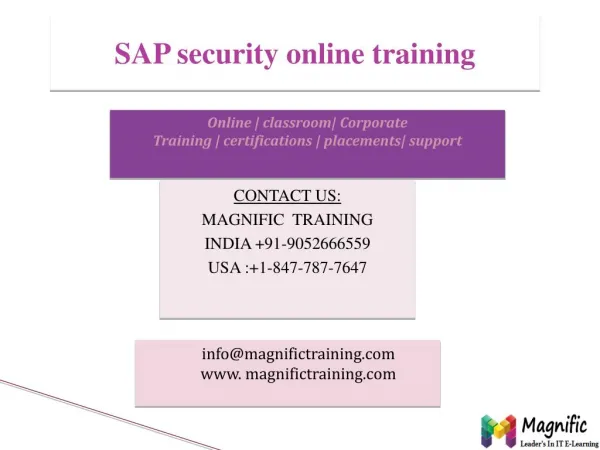 SAP SECURITY ONLINE TRAINING IN AUSTRALIA|SOUTH AFRICA