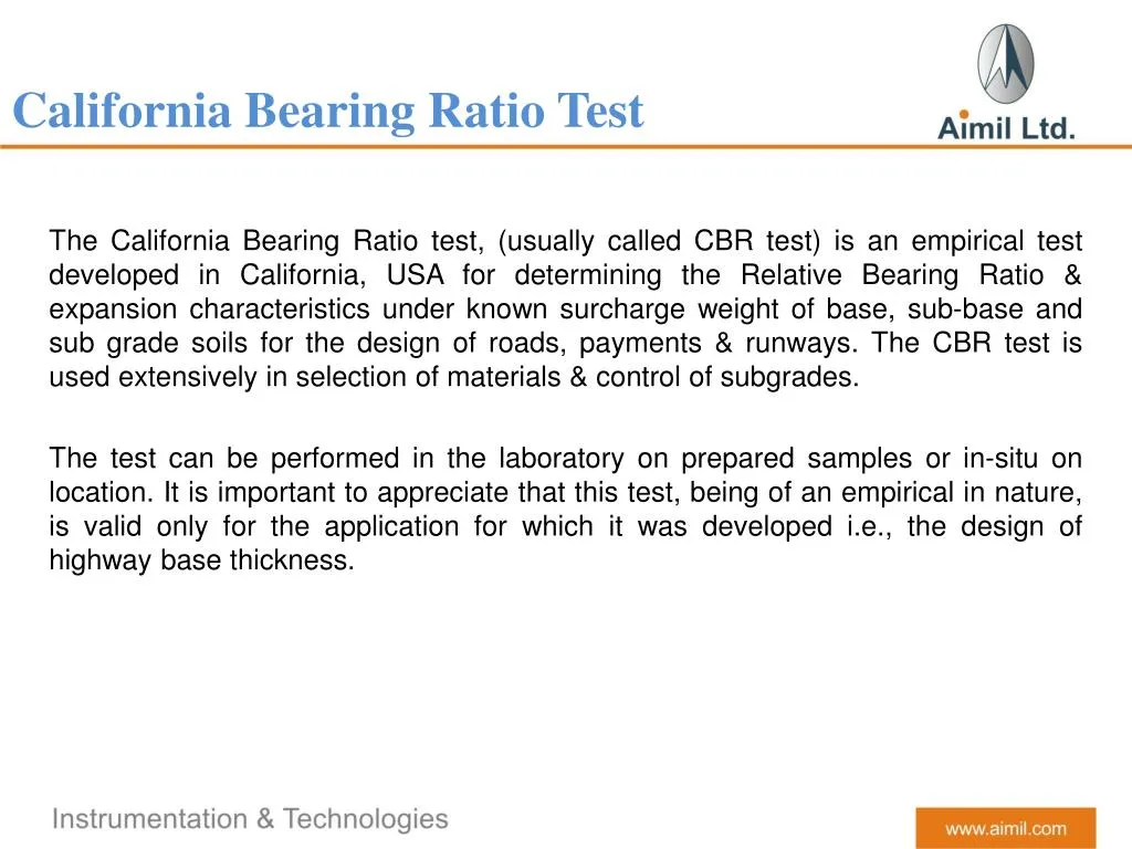 california bearing ratio test