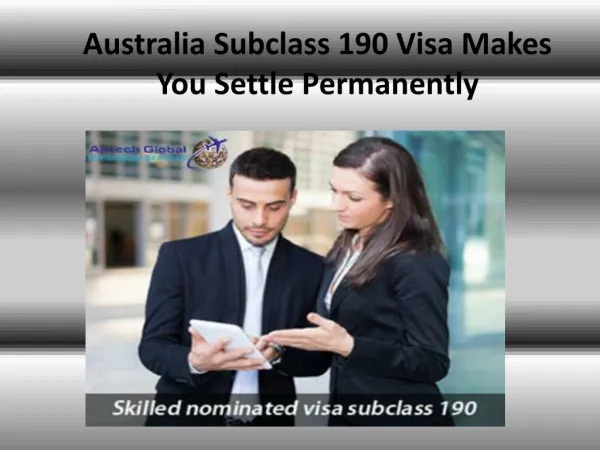 Australia Subclass 190 Visa Makes You Settle Permanently