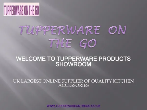 Famous Tupperware Baking Products
