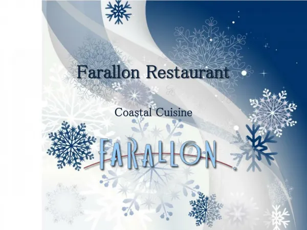 Farallon Restaurant San Francisco - Classic Seafood, Raw & Oyster Bar, Coastal Cuisine