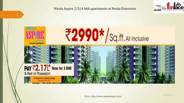 Nirala Aspire 2/3/4BHK Affordable Homes in Noida Extension