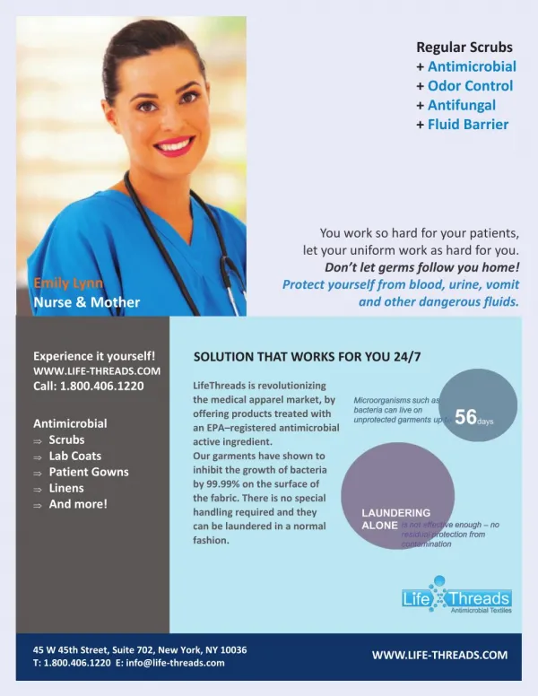 LifeThreads Brochure for Nurses | Scrubs