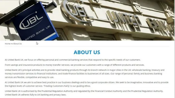 UBL- The Best Banking Industry