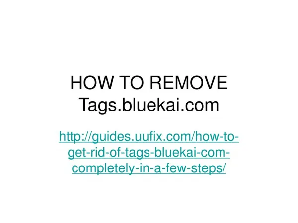 How to remove tags.bluekai.com