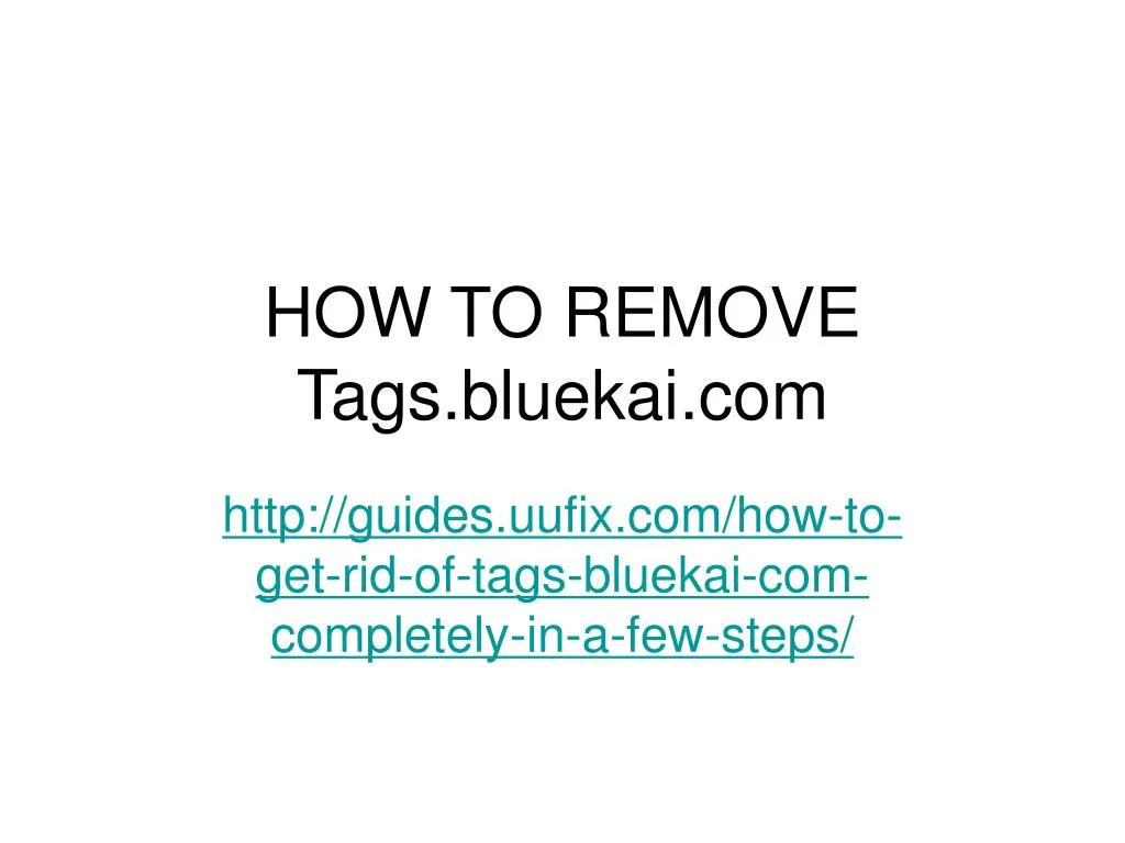 how to remove tags bluekai com