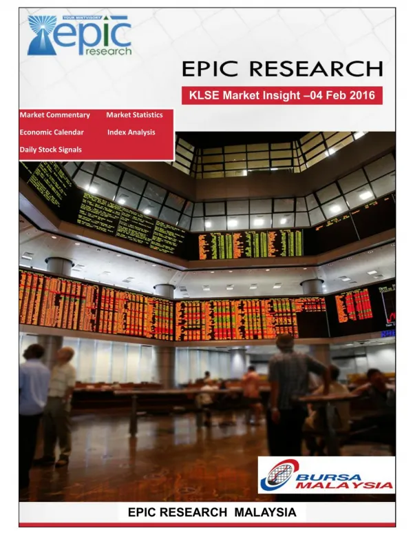 Epic Research Malaysia - Daily KLSE Report for 4th February 2016