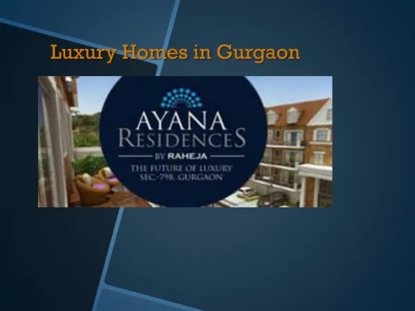 Luxury Homes in Gurgaon