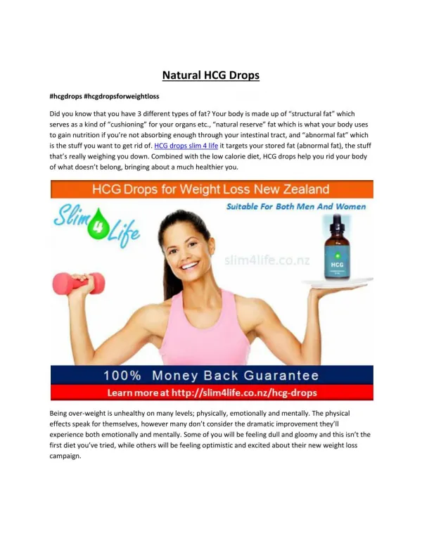 HCG Drops for Weight - Slim4life