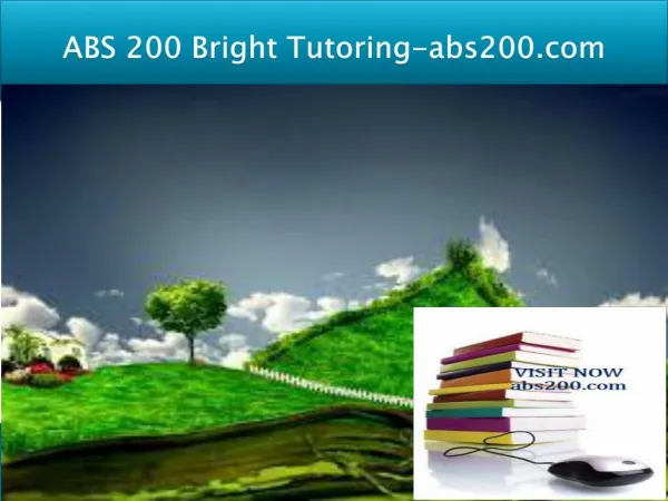 ABS 200 Bright Tutoring/abs200.com