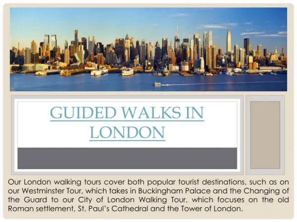 Guided Walking Tours London
