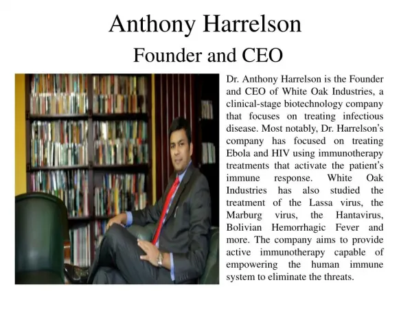 Anthony Harrelson Founder and CEO