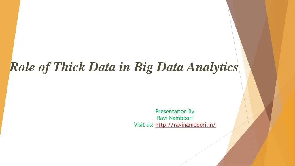 role of thick data in big data analytics