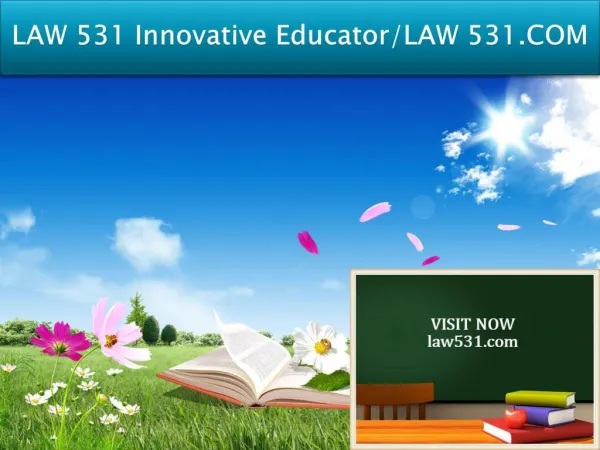 LAW 531 Innovative Educator/LAW 531.COM