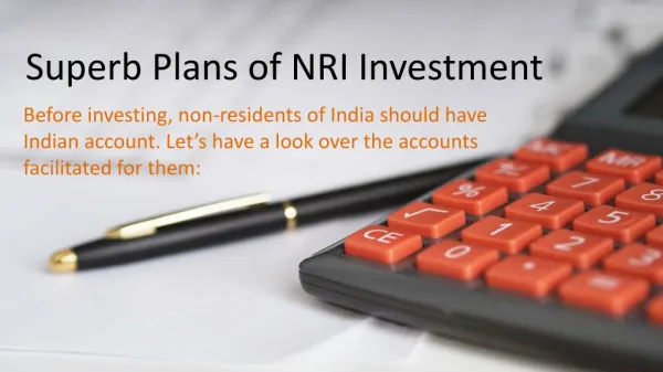 Superb Plans of NRI Investment
