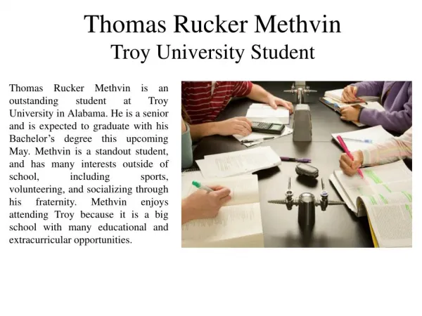 Thomas Rucker Methvin Troy University Student