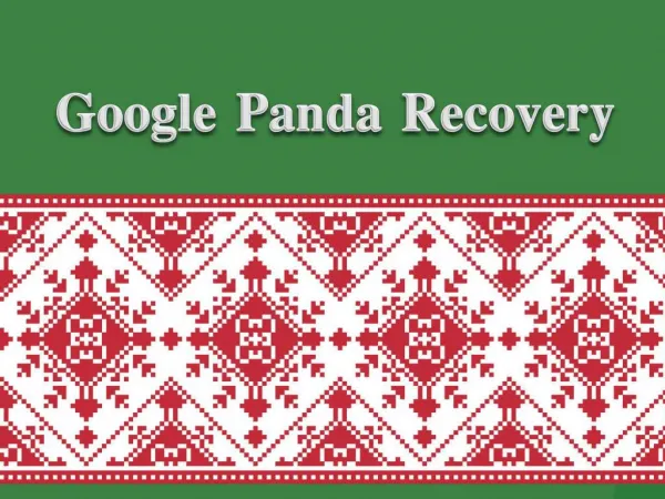 Google Panda Recovery