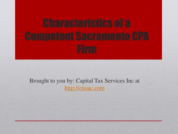 Characteristics of a Competent Sacramento CPA Firm