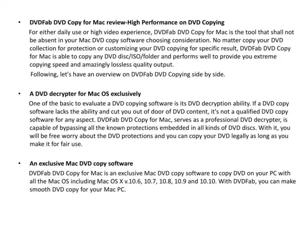 DVDFab DVD Copy for Mac review-High Performance on DVD Copying