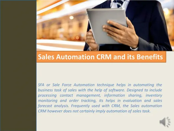 Sales Automation CRM, Easy Marketing Automation
