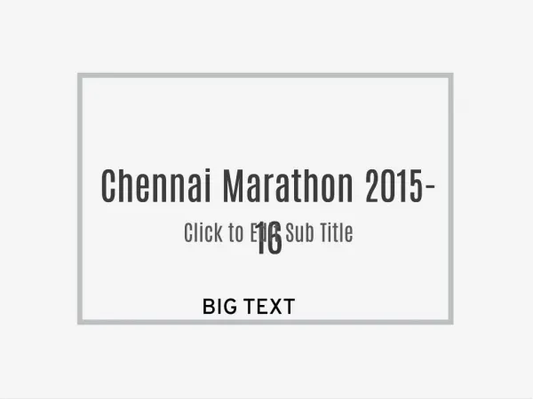Chennai Marathon 2015-16