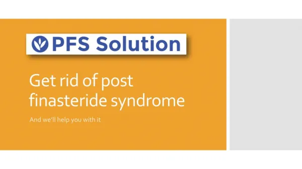Get rid of post finasteride syndrome