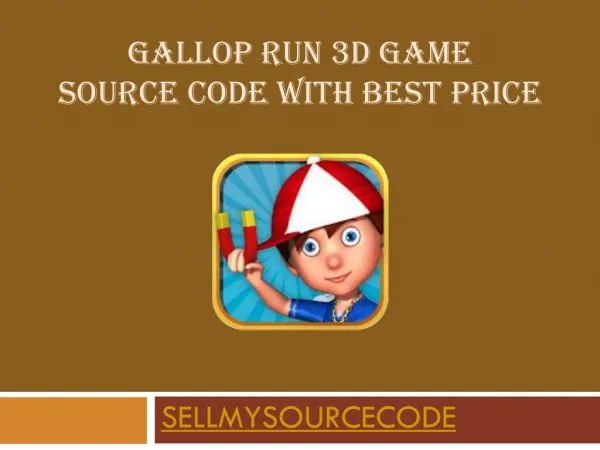 Gallop Run 3D Game Source Code With best Price