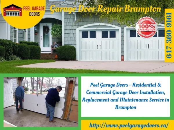 Residential and Commercial Garage Door Installation & Repair Services in Brampton
