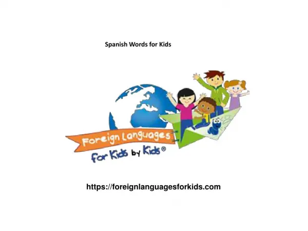 Spanish Words for Kids