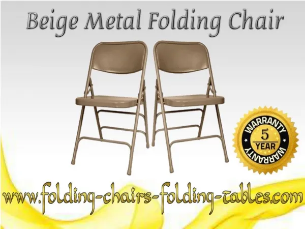Beige Metal Folding Chair - Folding Chair Larry Hoffman