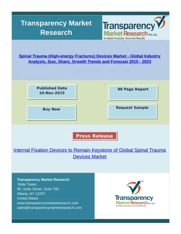 Global Spinal Trauma Devices Market to Report Steady Growth with Rising Incidence of Spinal Injuries