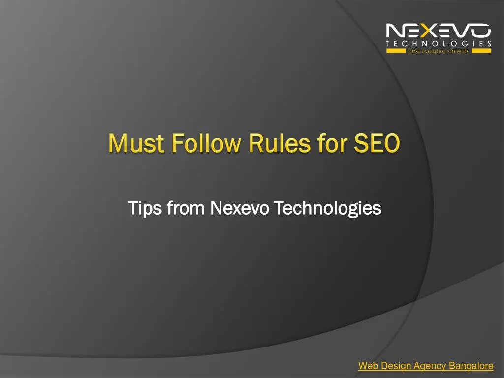 must follow rules for seo