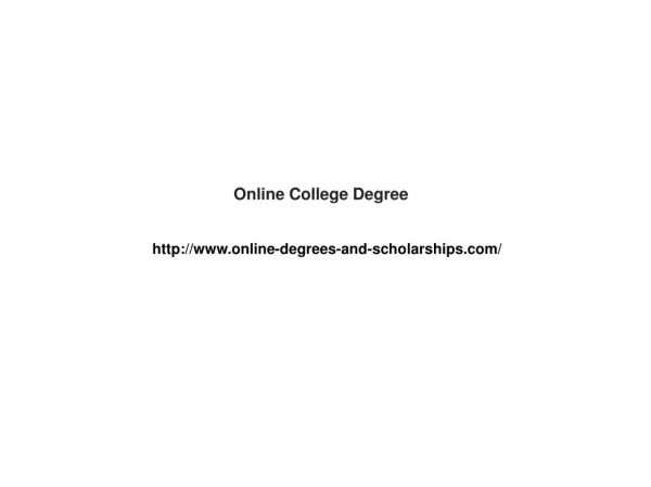 Online College Degree
