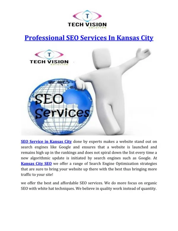 Professional SEO Services In Kansas City