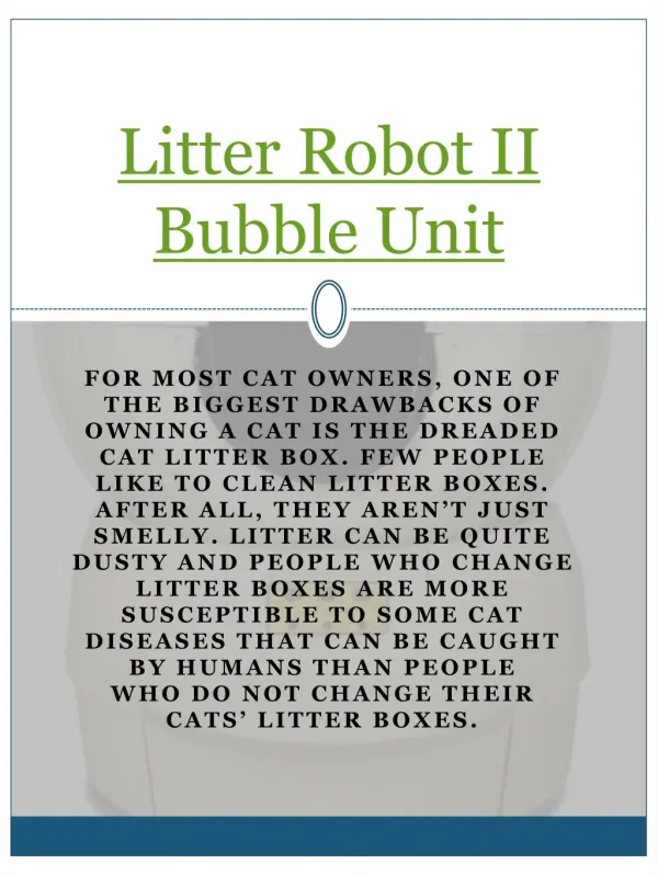 Litter Robot II Bubble Unit