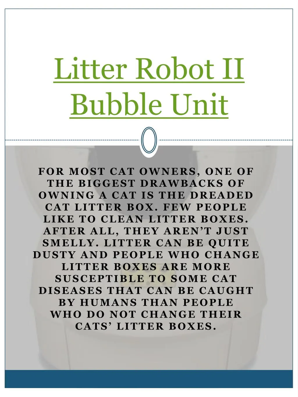 litter robot ii bubble unit