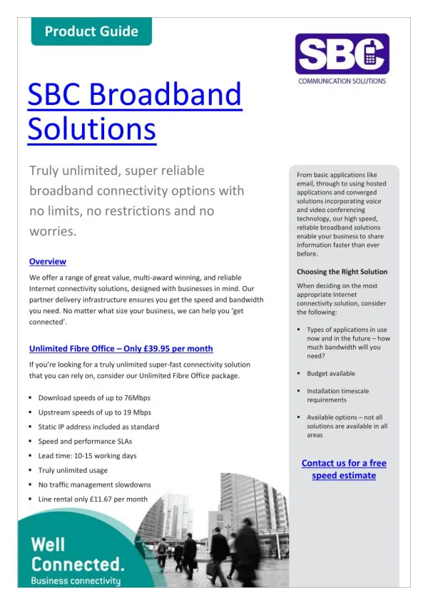 SBC Broadband Brochure