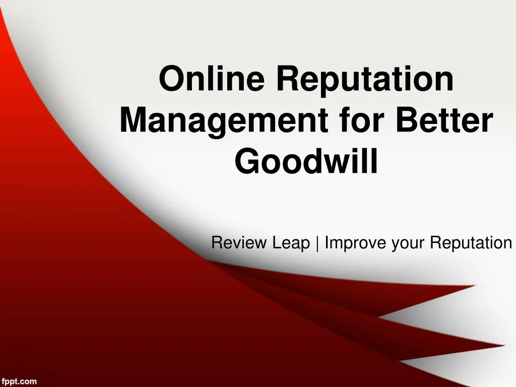online reputation management for better goodwill