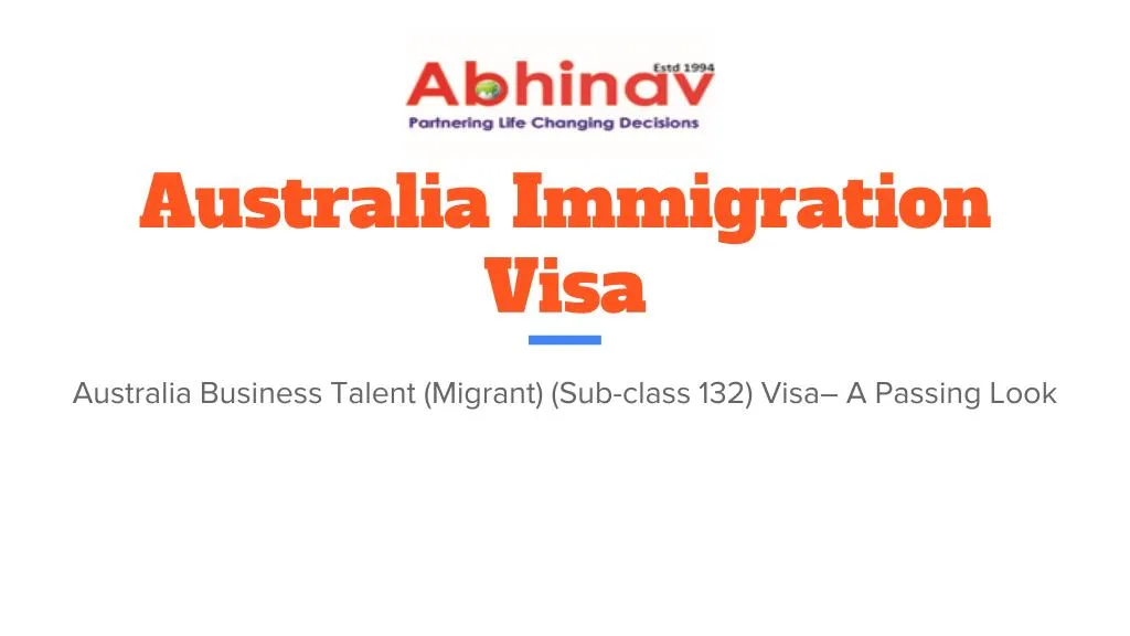 australia immigration visa
