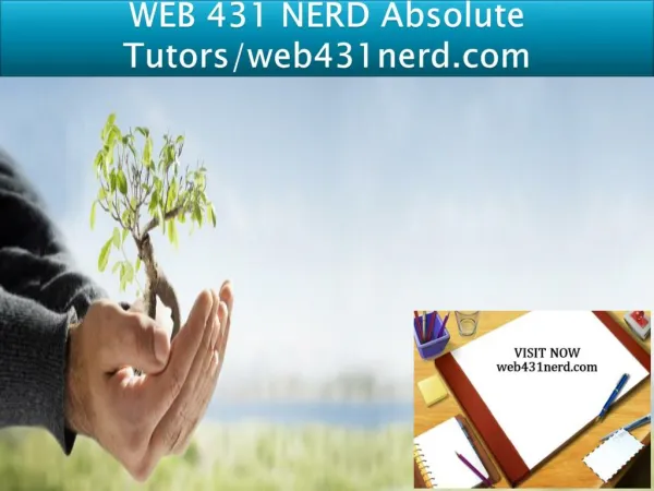 WEB 431 NERD Absolute Tutors/web431nerd.com