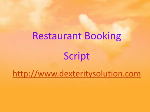 PHP Open Source Restaurants Booking Script