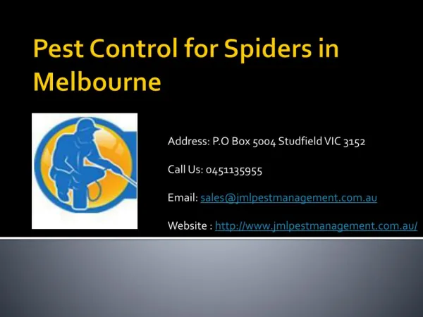Pest control for spiders in Melbourne
