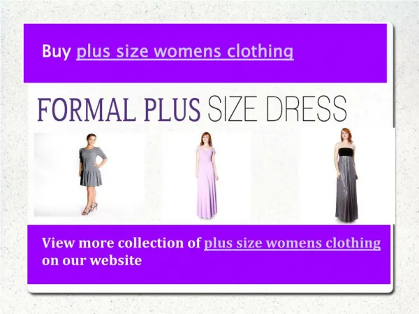 Plus size dresses for women