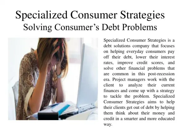 Specialized Consumer Strategies