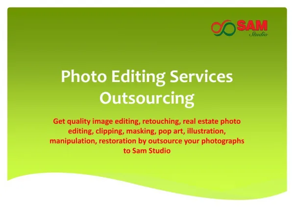 Photo Editing Outsourcing