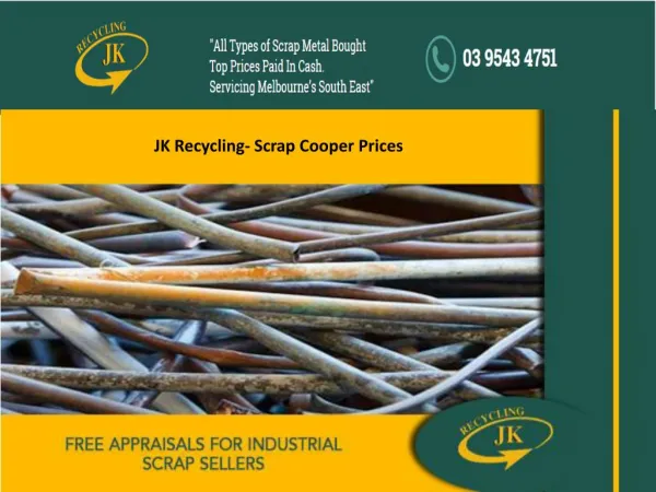 JK Recycling- Scrap Cooper Prices