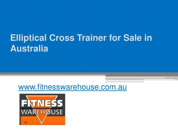 Elliptical Cross Trainer for Sale in Australia - www.fitnesswarehouse.com.au